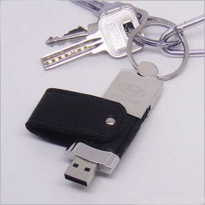 Leather Key Ring USB